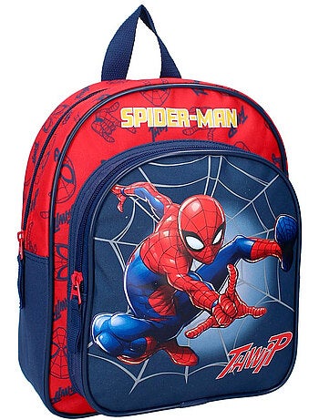 Sac à dos maternelle Spider-Man Web Warriors 2 compartiments zippés 30 cm Spiderman