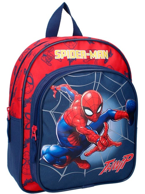 Sac à dos maternelle Spider-Man Web Warriors 2 compartiments zippés 30 cm Spiderman - Kiabi Sac à dos maternelle Spider-Man Web Warriors 2 compartiments zippés 30 cm Spiderman - Kiabi
