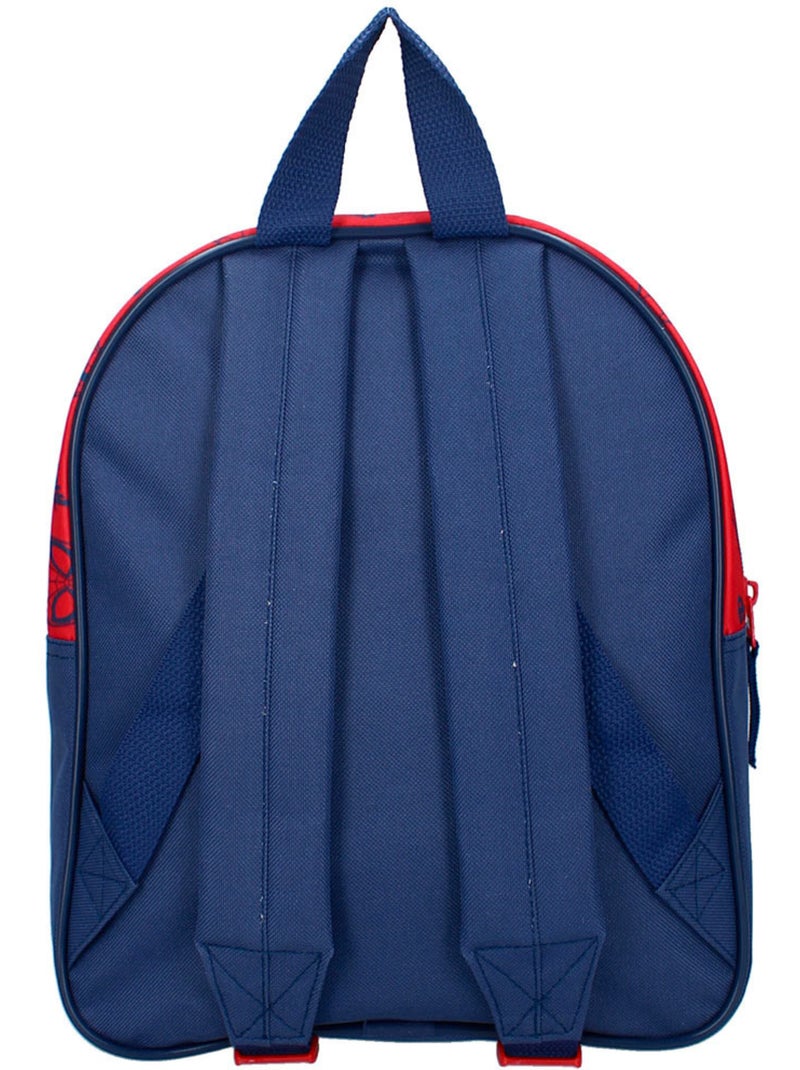 Sac à dos maternelle Spider-Man Web Warriors 2 compartiments zippés 30 cm Spiderman Bleu - Kiabi
