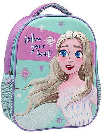Sac à dos maternelle synthétique imprimé La reine des neiges Elsa