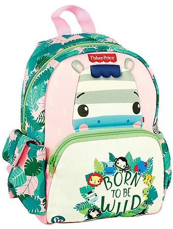 Sac à dos maternelle zèbre en tissu doux Fisher-Price
