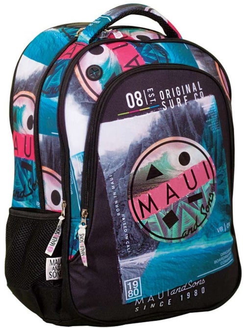 Sac à dos Maui & Sons tropical 48 cm – 2 compartiments zippés Maui & Sons - Kiabi Sac à dos Maui & Sons tropical 48 cm – 2 compartiments zippés Maui & Sons - Kiabi