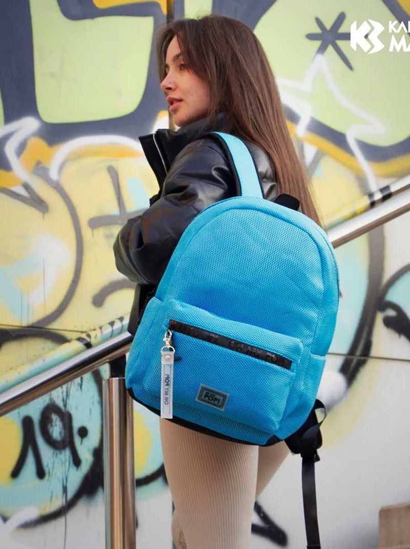 Sac à dos Mesh - Oh My Pop! Cyan Neon - Bleu - Taille Unique Bleu - Kiabi