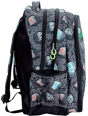 Sac à dos metro Minecraft Creeper 43 cm à 2 compartiments zip Minecraft