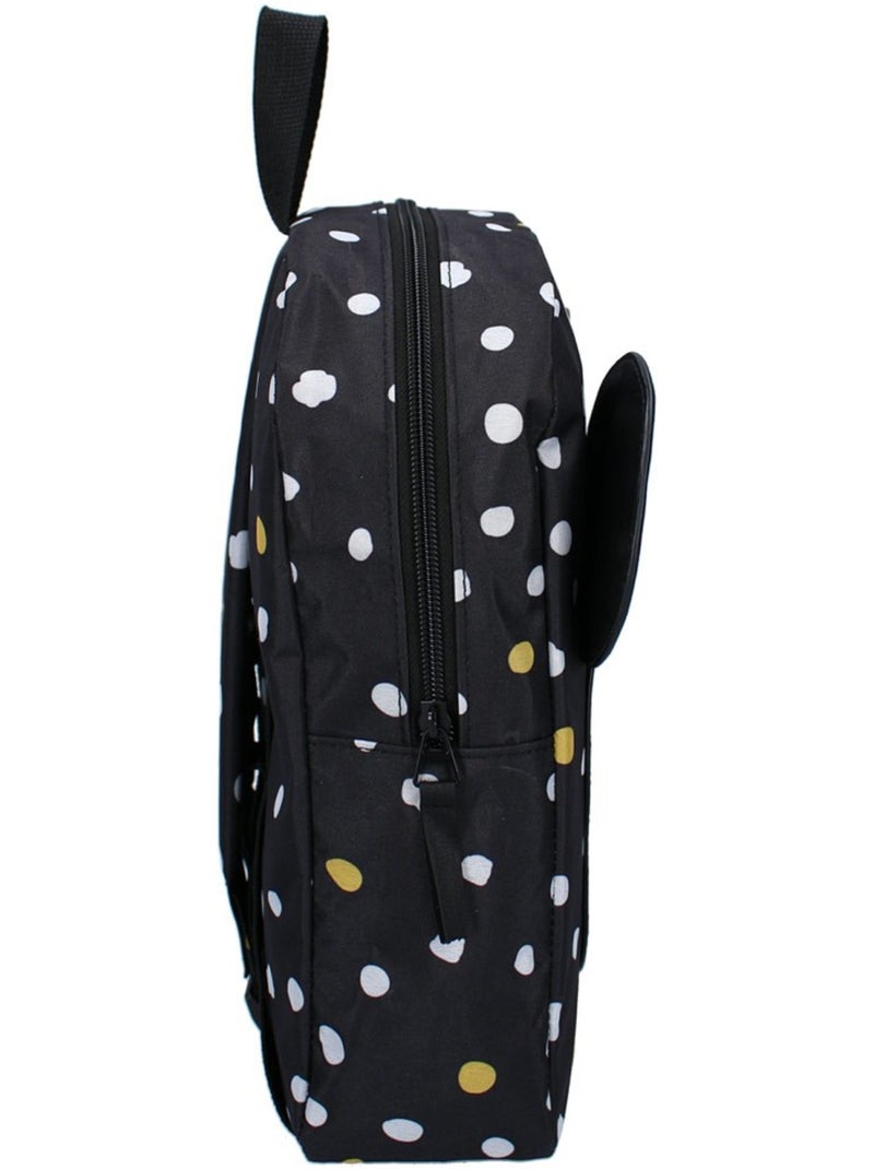 Sac à dos Mickey Mouse avec appliqué PU et motif pois Noir Blanc Gris - Kiabi