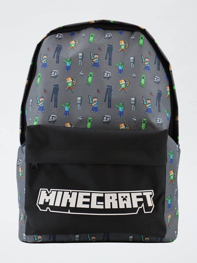 Sac à dos 'Minecraft' Gris - Kiabi
