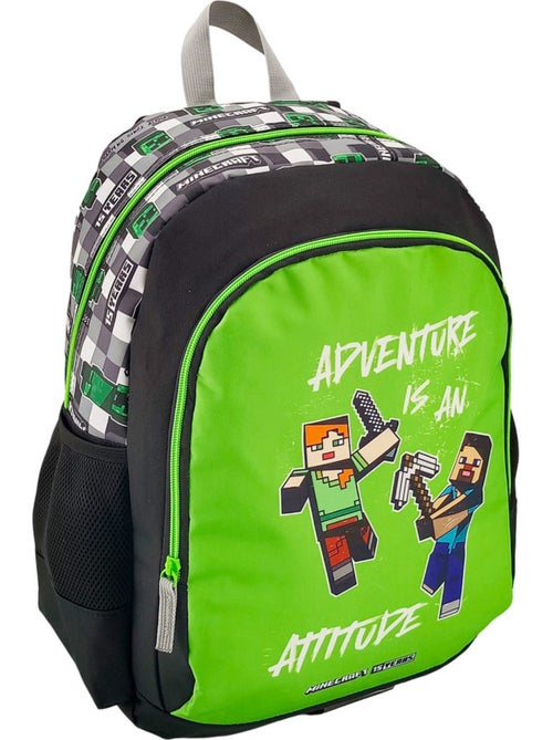 Sac à dos Minecraft motif pixelisé polyester Premium - Kiabi
