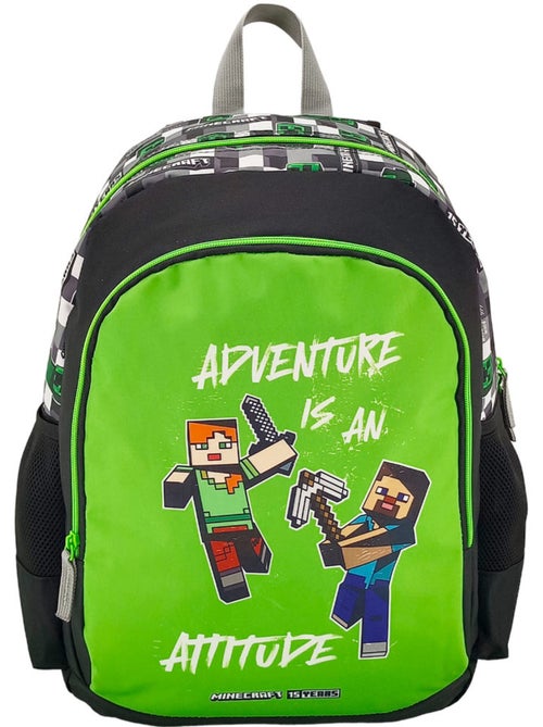 Sac à dos Minecraft motif pixelisé polyester Premium - Kiabi