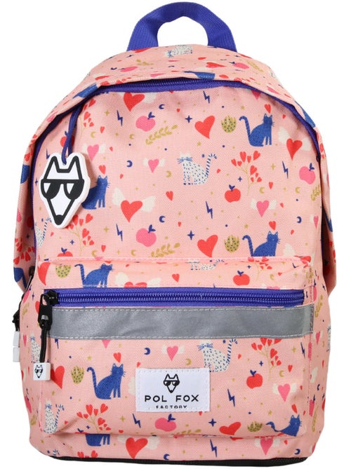 Sac à dos mini fille maternelle POL FOX Dream rose motif chat et cœur - Kiabi Sac à dos mini fille maternelle POL FOX Dream rose motif chat et cœur - Kiabi