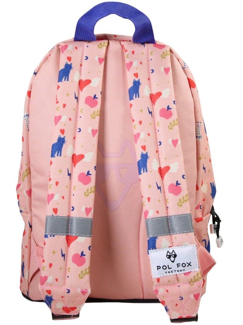 Sac à dos mini fille maternelle POL FOX Dream rose motif chat et cœur Rose - Kiabi