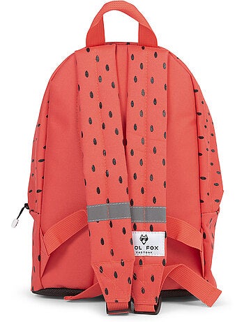 Sac à dos mini fille POL FOX TUTTI FRUTTI rouge et orange motif fruit maternelle