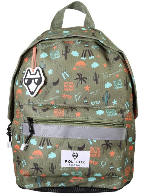 Sac à dos mini garçon maternelle POL FOX Road Trip vert motif van et aventure - Kiabi