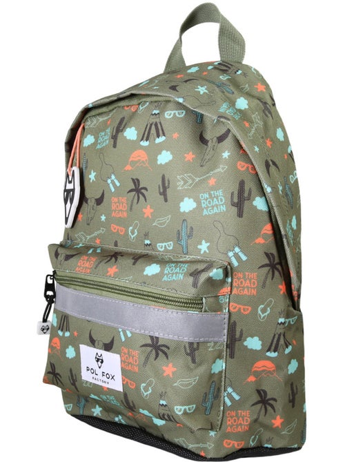 Sac à dos mini garçon maternelle POL FOX Road Trip vert motif van et aventure - Kiabi