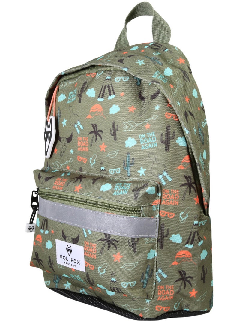 Sac à dos mini garçon maternelle POL FOX Road Trip vert motif van et aventure Vert - Kiabi