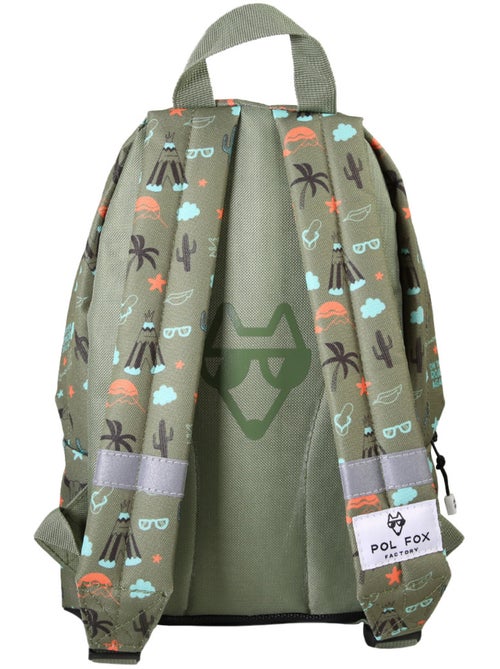 Sac à dos mini garçon maternelle POL FOX Road Trip vert motif van et aventure - Kiabi