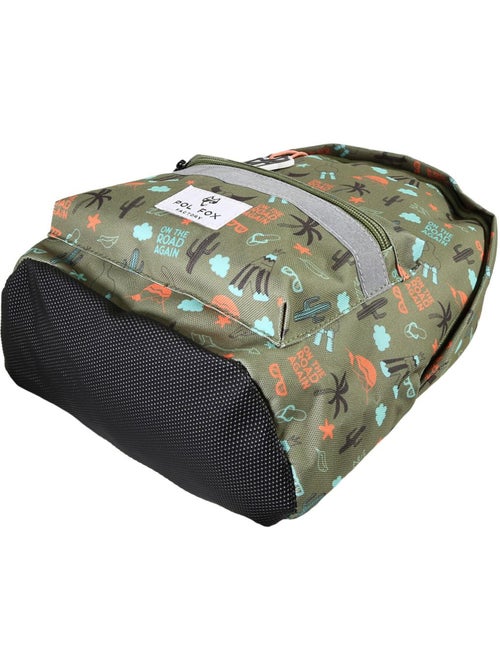 Sac à dos mini garçon maternelle POL FOX Road Trip vert motif van et aventure - Kiabi