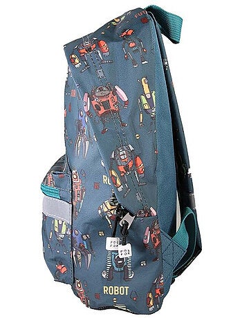 Sac à dos mini garçon maternelle POL FOX Robot bleu motif robot