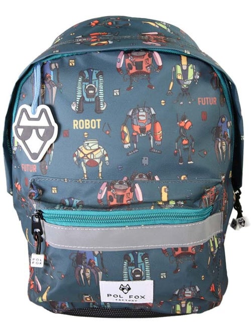 Sac à dos mini garçon maternelle POL FOX Robot bleu motif robot - Kiabi