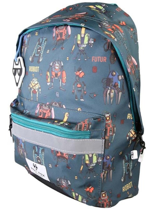 Sac à dos mini garçon maternelle POL FOX Robot bleu motif robot - Kiabi