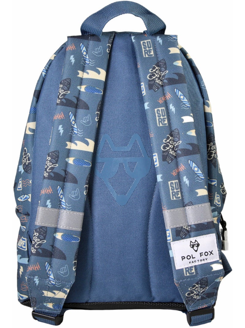 Sac à dos mini garçon maternelle POL FOX Surf bleu motif surf et vague Bleu - Kiabi