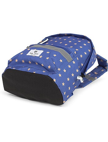 Sac à dos mini garçon POL FOX CATCH bleu motif étoile maternelle