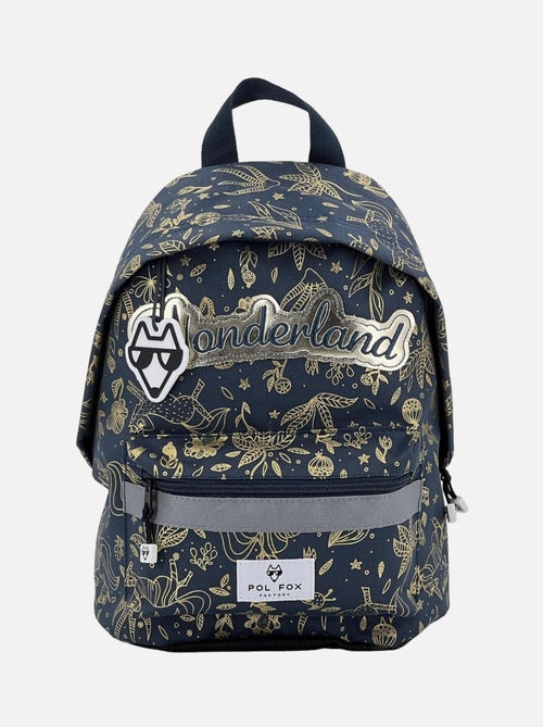 Sac à dos Mini POL FOX Wonderland motif floral doré - Kiabi