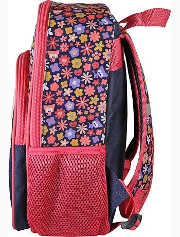 Sac à dos mini scolaire fille 1 compartiment CHACHA bleu rose