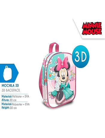 Sac à Dos Minnie motif 3D - Hauteur 30 cm
