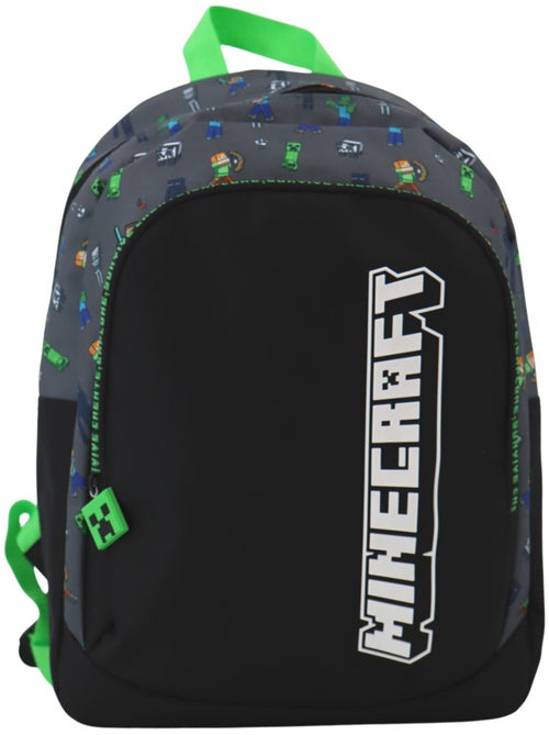 Sac à dos motif Creeper en tissu synthétique Minecraft - Kiabi