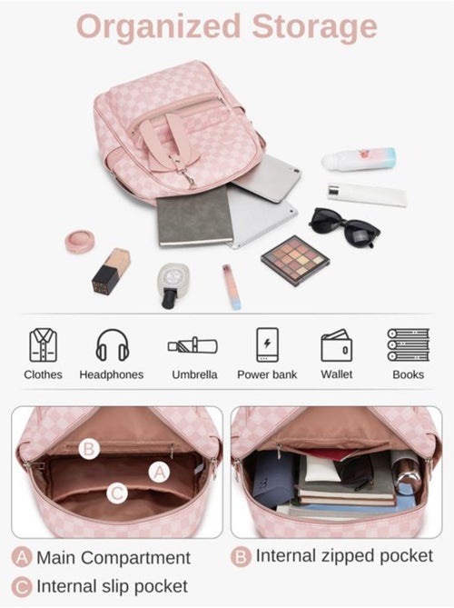 Sac à dos motif damier avec nœud résistant à l'eau 28x12x33 cm - miss lulu - Kiabi Sac à dos motif damier avec nœud résistant à l'eau 28x12x33 cm - miss lulu - Kiabi