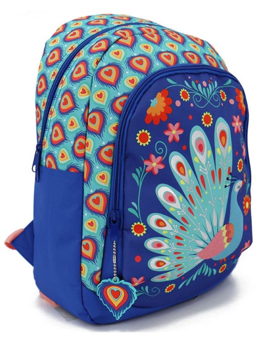 Sac à dos motif paon CMP en tissu synthétique - Kiabi