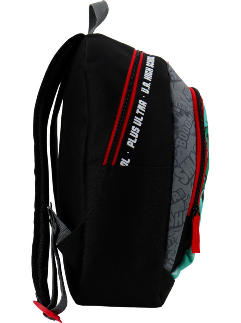 Sac à dos My Hero Academia imprimé Deku en tissu synthétique Bleu Noir Gris - Kiabi