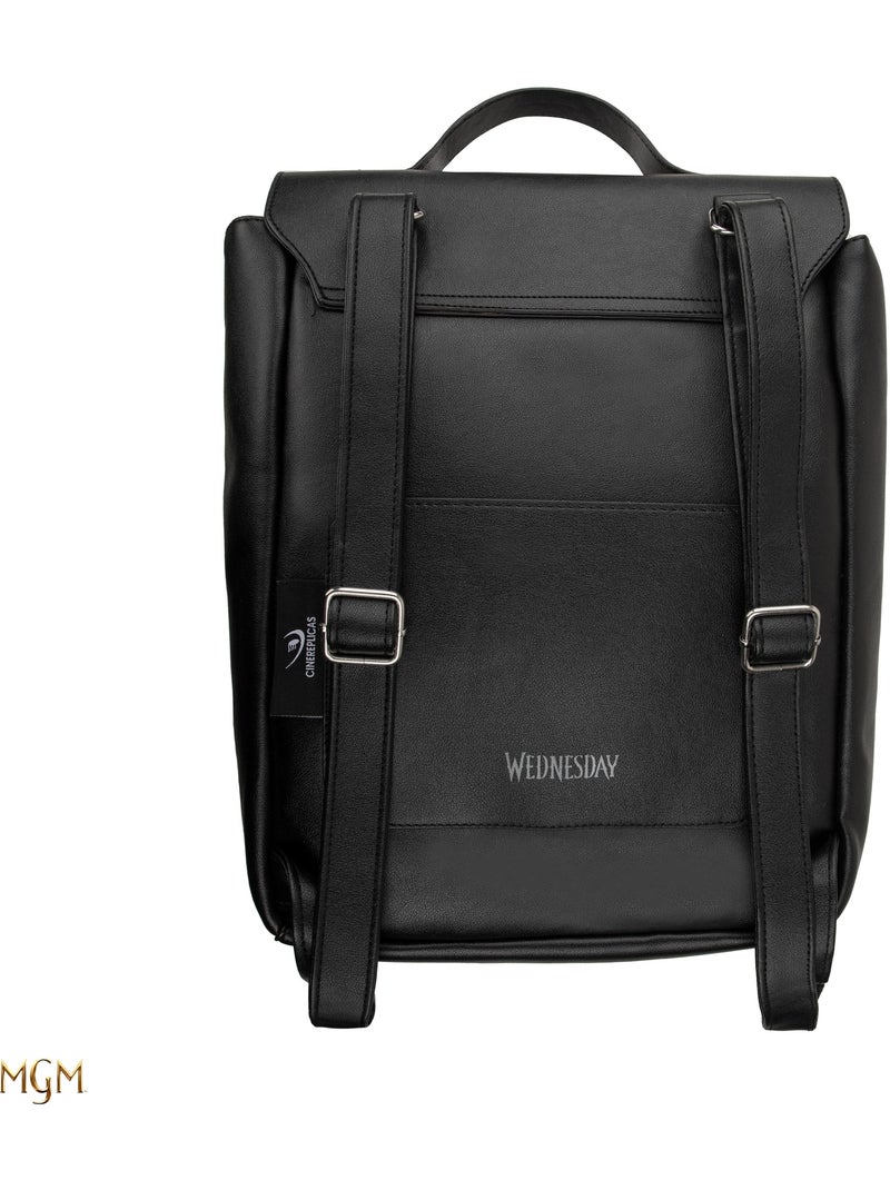 Sac à dos Noir Académie Nevermore - Mercredi Noir - Kiabi