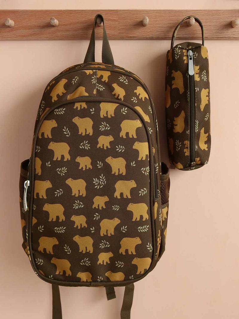 Sac à dos Ours avec poche isotherme Marron - Kiabi
