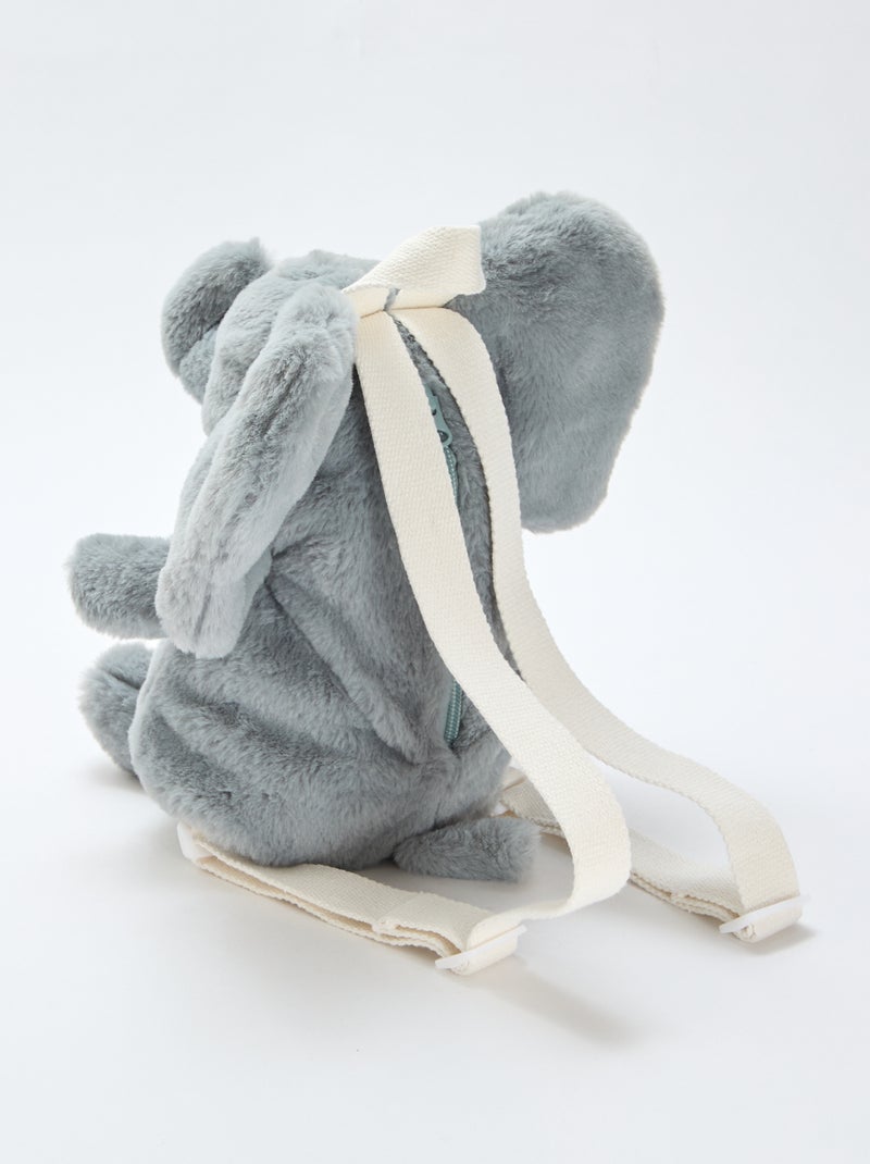 Sac à dos peluche 'éléphant' Bleu - Kiabi