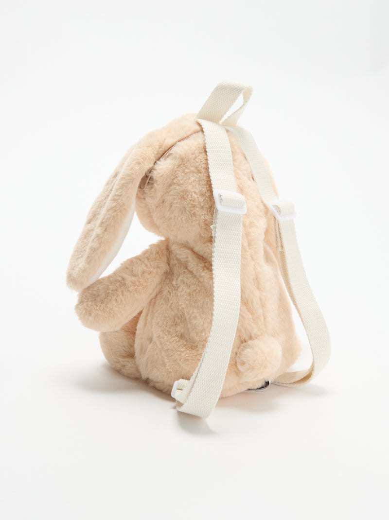 Sac à dos peluche lapin Beige - Kiabi