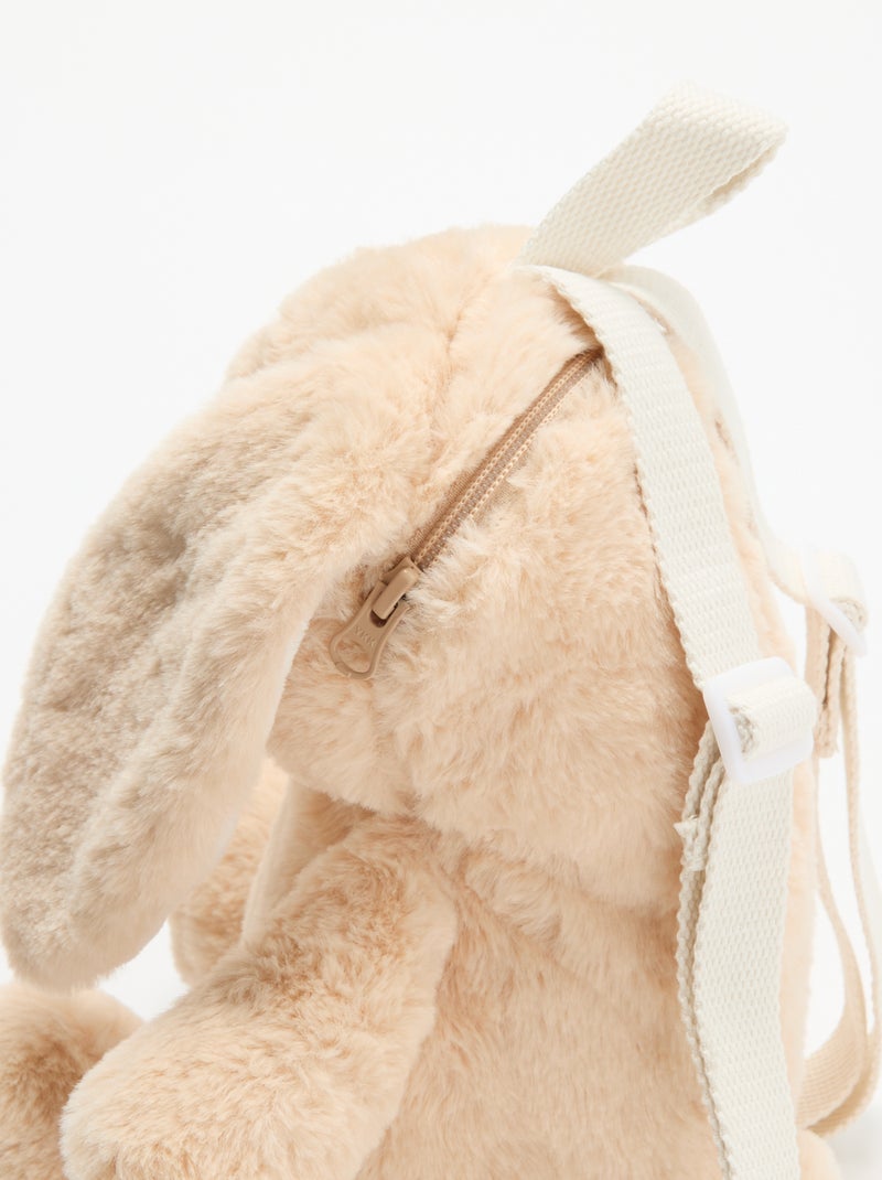 Sac à dos peluche lapin Beige - Kiabi