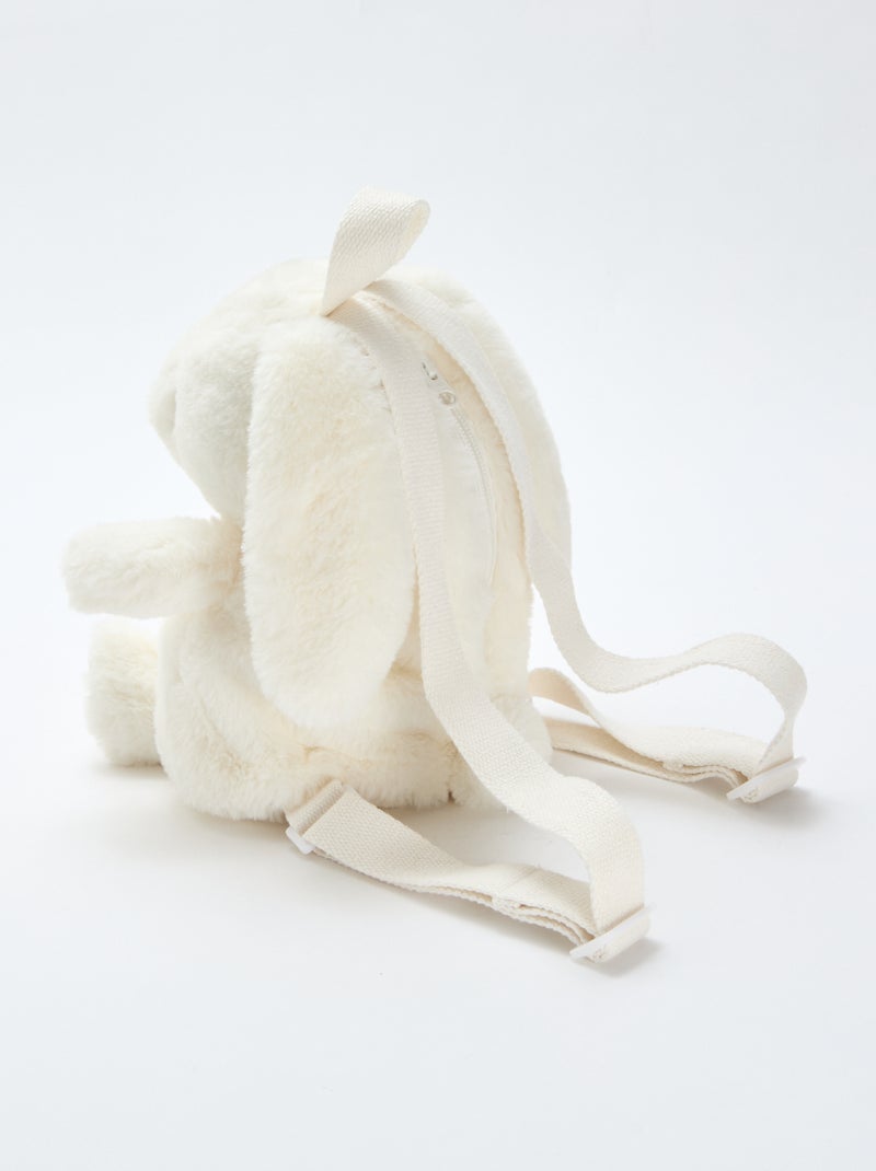 Sac à dos peluche 'lapin' Blanc - Kiabi