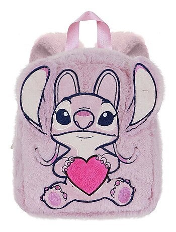 Sac à dos Plush - Disney Lilo et Stitch Angel Heart - Rose - Taille Unique