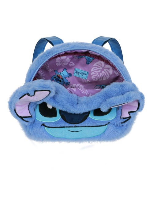 Sac à dos Plush Face - Disney Lilo et Stitch Heart - Bleu - Taille Unique - Kiabi