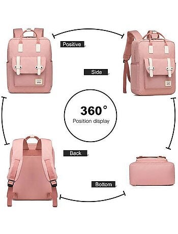 Sac à dos polyester housse de protection intégrée 27x12x36 cm - kono