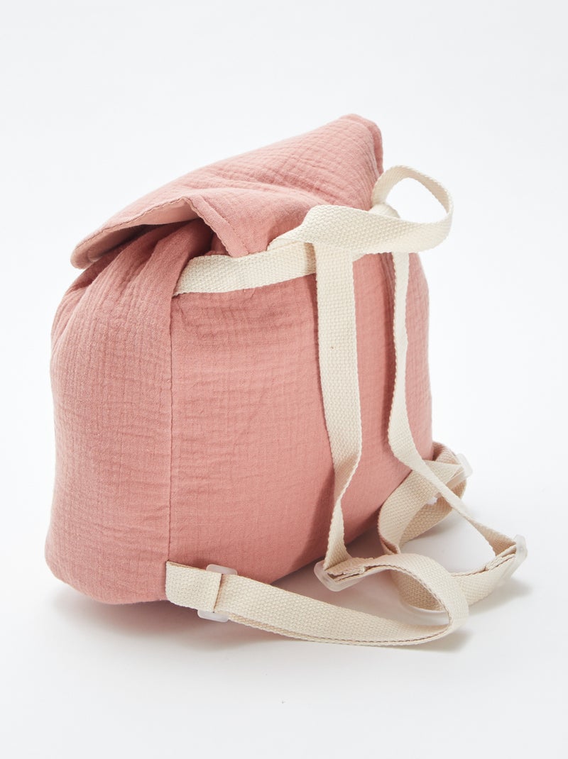 Sac à dos pour bébé en gaze de coton Rose - Kiabi