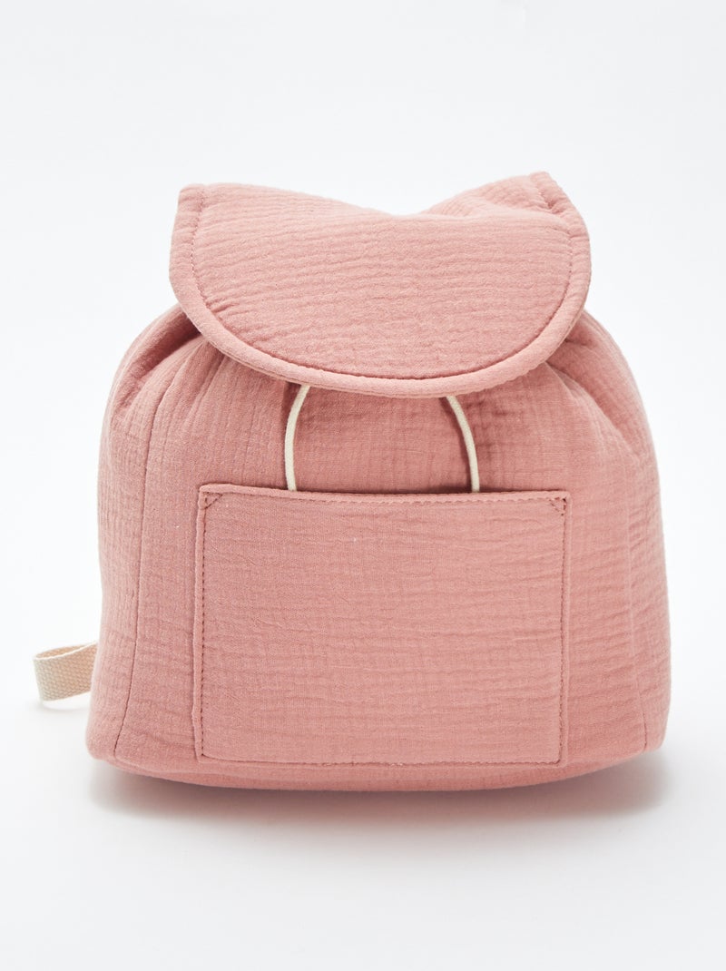 Sac à dos pour bébé en gaze de coton Rose - Kiabi