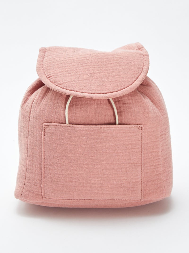 Sac à dos pour bébé en gaze de coton Rose - Kiabi