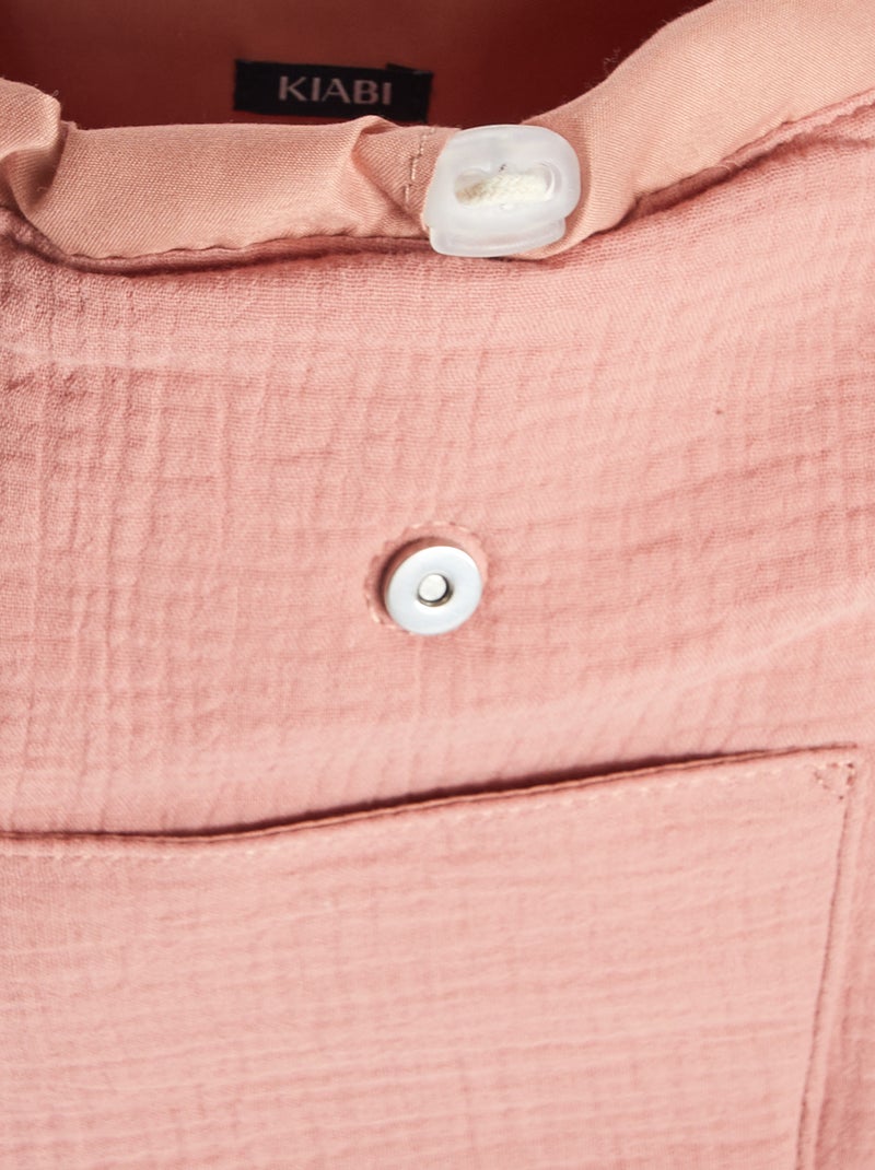 Sac à dos pour bébé en gaze de coton Rose - Kiabi