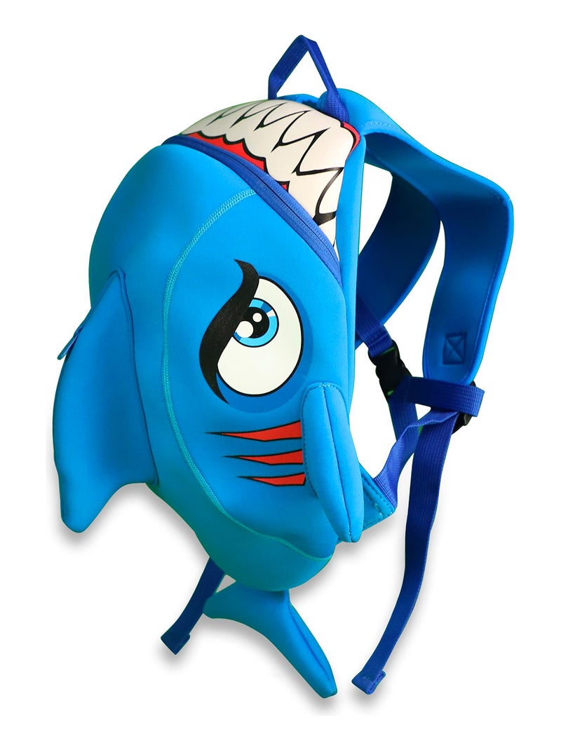 Sac à dos pour enfants | Requin bleu | Crazy Safety | Testé et certifié Bleu Blanc - Kiabi