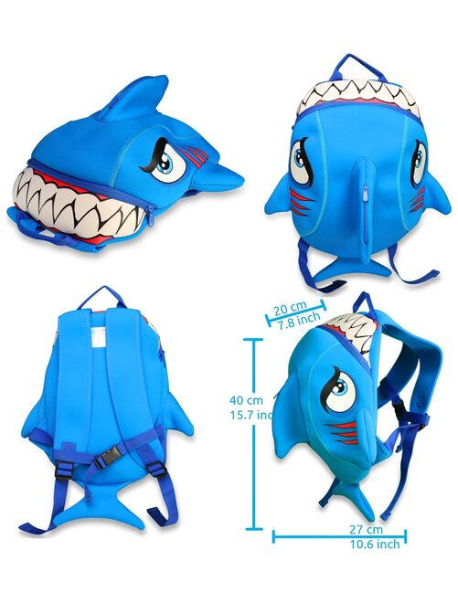 Sac à dos pour enfants | Requin bleu | Crazy Safety | Testé et certifié - Kiabi
