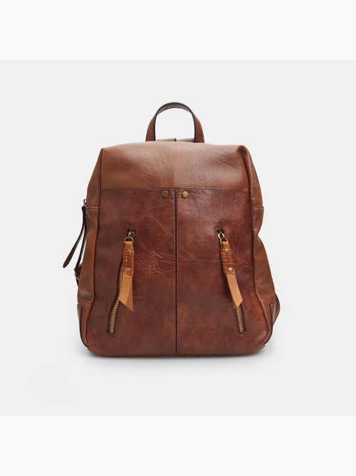 Sac à dos pour homme effet cuir - Kiabi