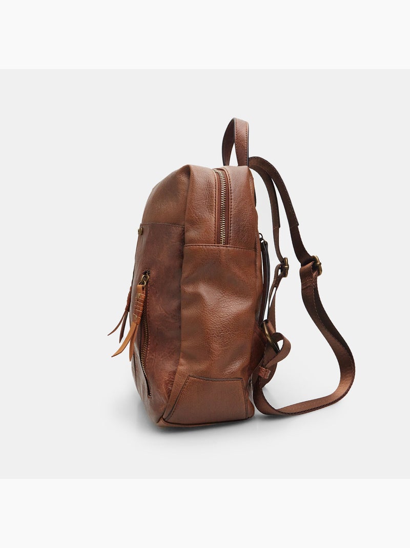 Sac à dos pour homme effet cuir Bronze - Kiabi