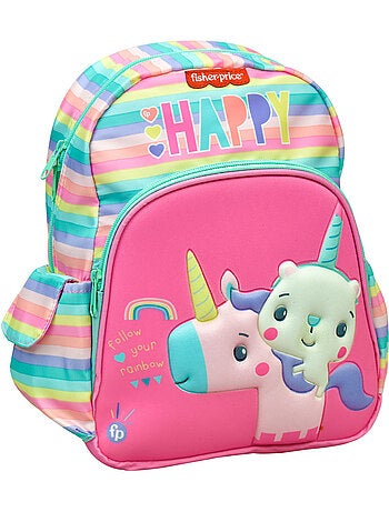Sac à dos préscolaire 3D licorne en polyester Fisher-Price